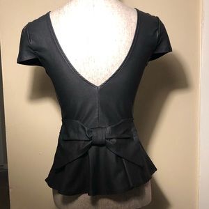 gorgeous, low open back bow dress shirt